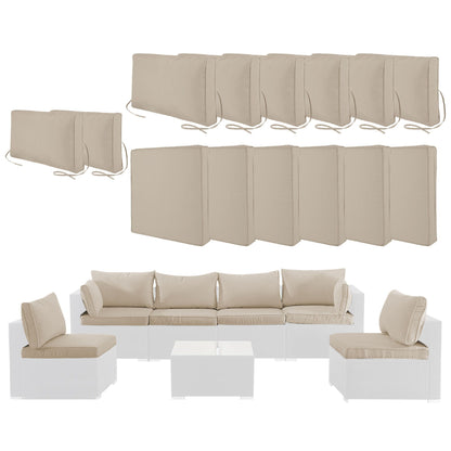 14 Pack Wicker Sofa Cushion and Back Covers