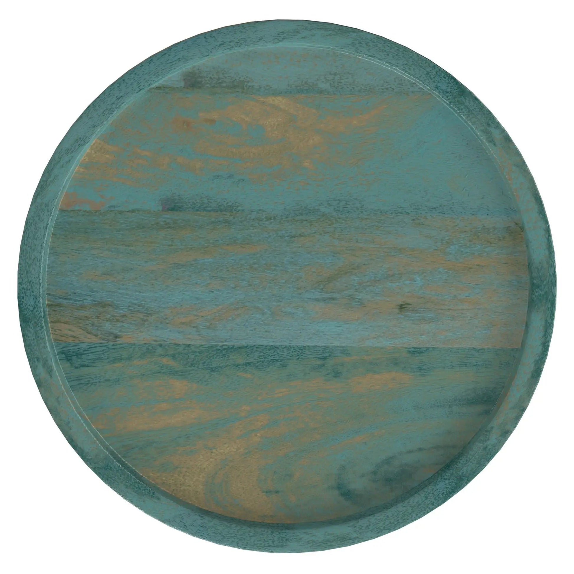 Dayton Handcrafted Wooden Accent Table teal distressed finish by Unique Piece Furniture on Tampa Home & Garden Store