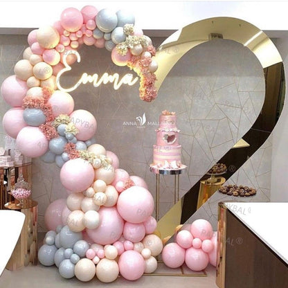 147pc pink heart garland balloon arch kit in pastel pink, blue, cream by Stevvex on Tampa Home & Garden Store