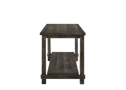 Martha II gray counter height table with wood grain top and lower shelf HouseOfZazla on Tampa Home & Garden Store