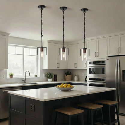 Adjustable Pendant Lighting with Wood Grain