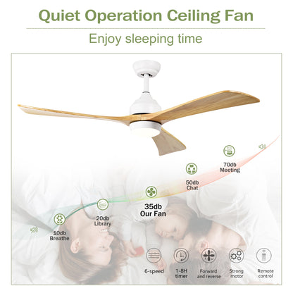 52in solid wood blade ceiling fan with lights and remote by HouseOfZazla motor housing on Tampa Home & Garden Store