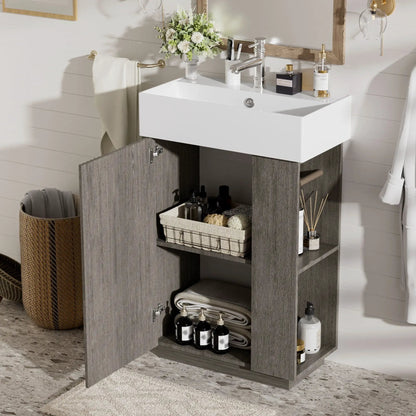 Bathroom Vanity With Sink, Freestanding Cabinet