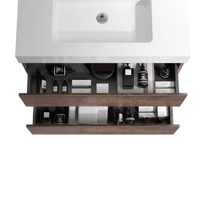 Alice wall-mounted bathroom vanity with integrated white sink by HouseOfZazla on Tampa Home & Garden Store