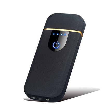 Stevvex Touch Electric lighter dual arc plasma with black textured body windproof on Tampa Home & Garden Store