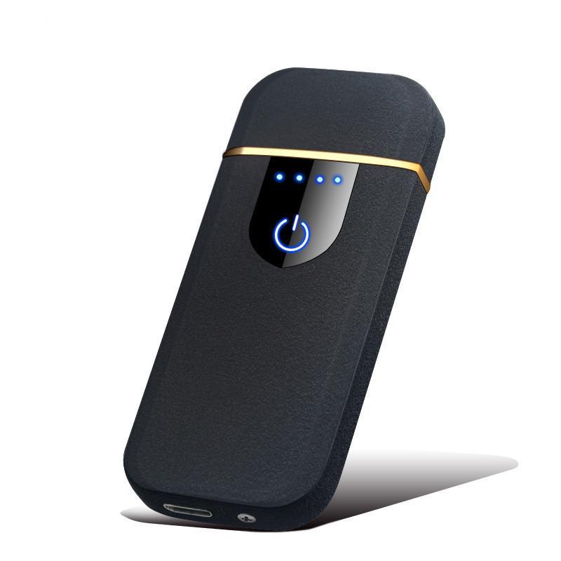 Stevvex metal dual-arc plasma lighter USB rechargeable with blue LED indicators windproof on Tampa Home & Garden Store