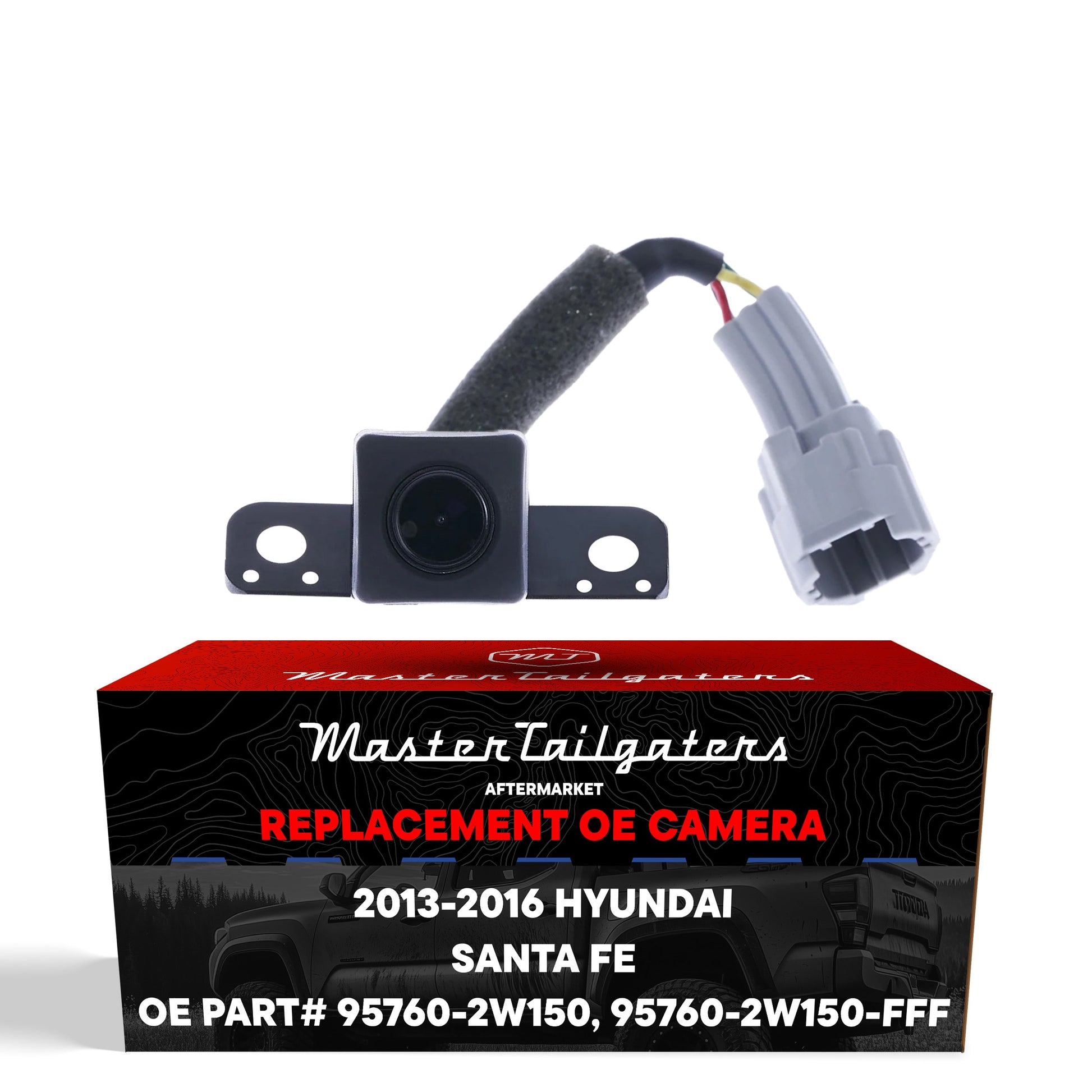 Master Tailgaters Hyundai Santa Fe Sport OEM backup camera with mounting bracket and harness on Tampa Home & Garden Store