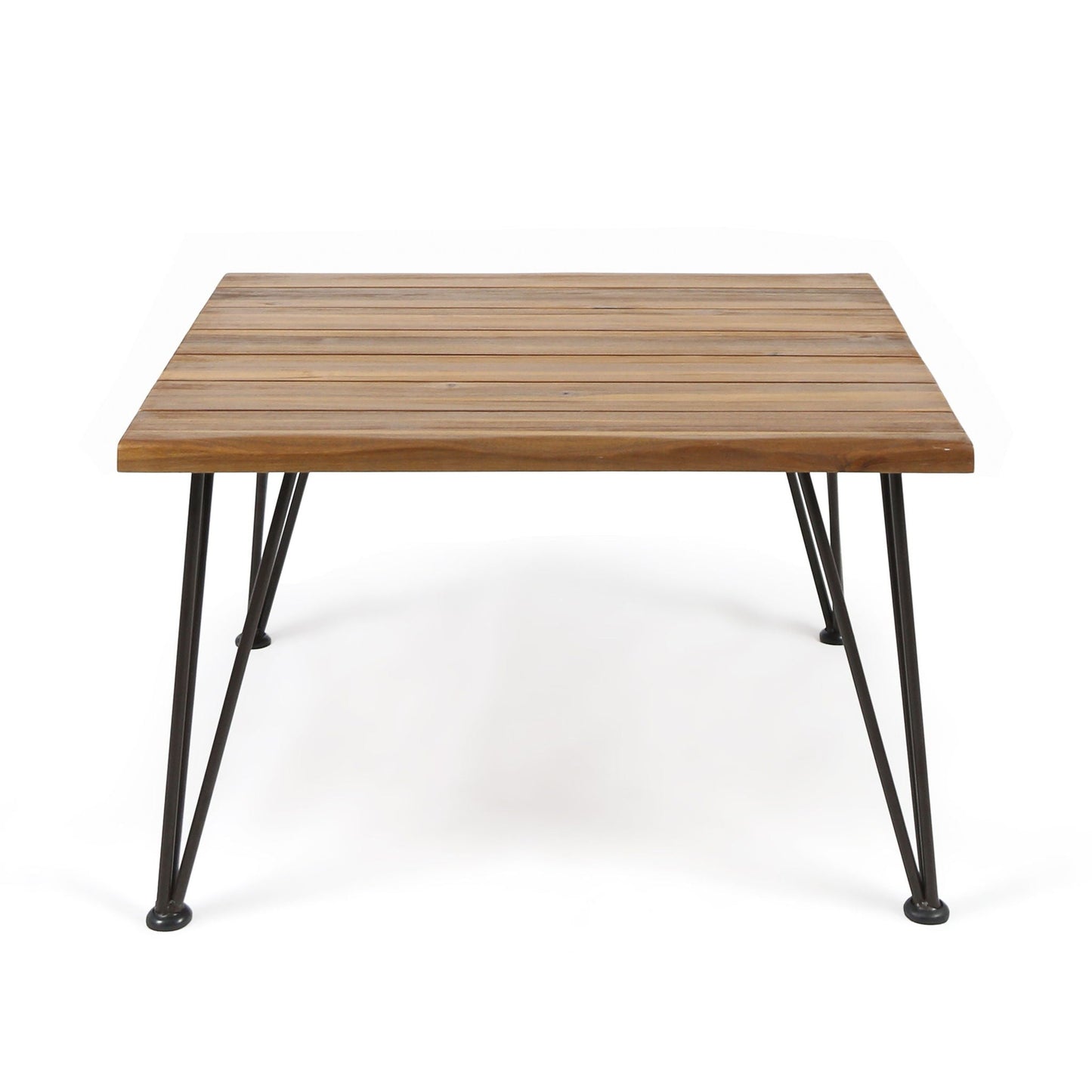Sturdy Outdoor Coffee Table With Wood And Iron