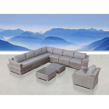 Outdoor Wicker Conversation Set With Cushions