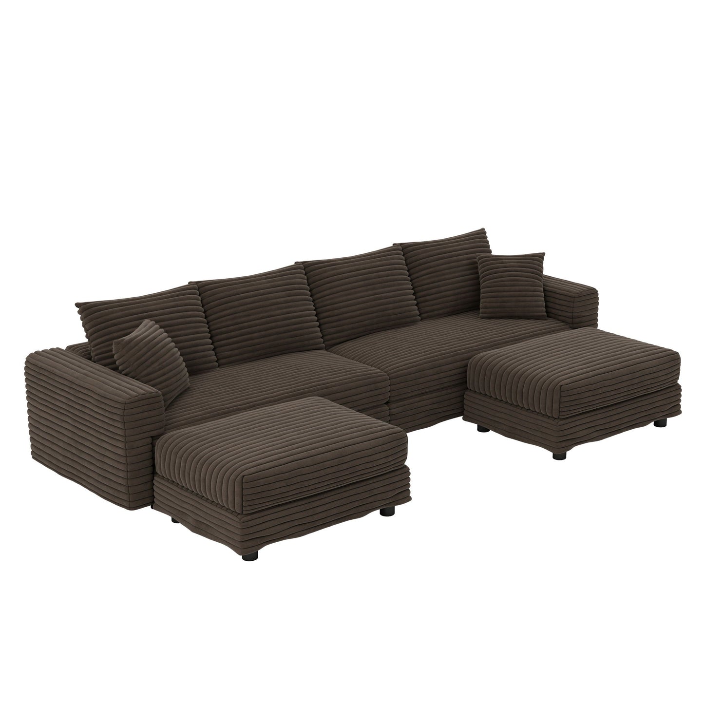 Modern Deep Seat Upholstered Sofa and Couch