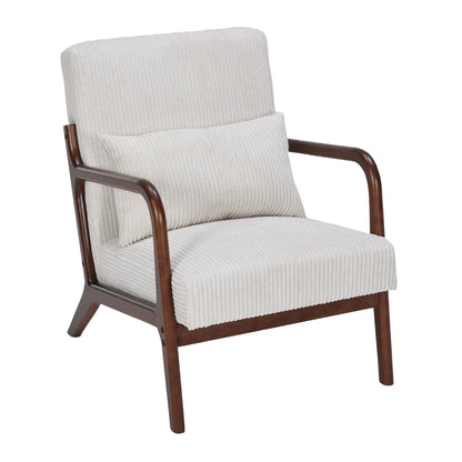 Modern Accent Chair with Pillow and Wood Frame