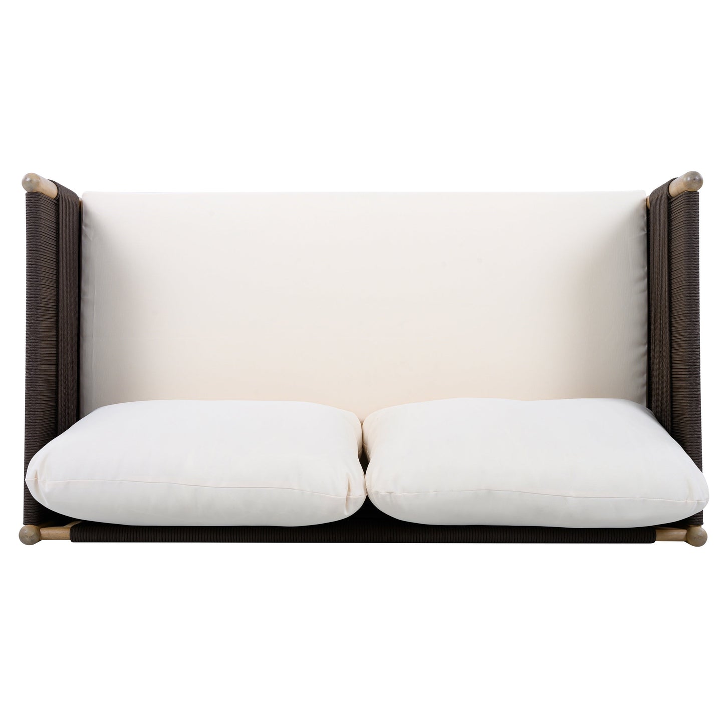 Acacia Loveseat With Diamond Rope And Cushions