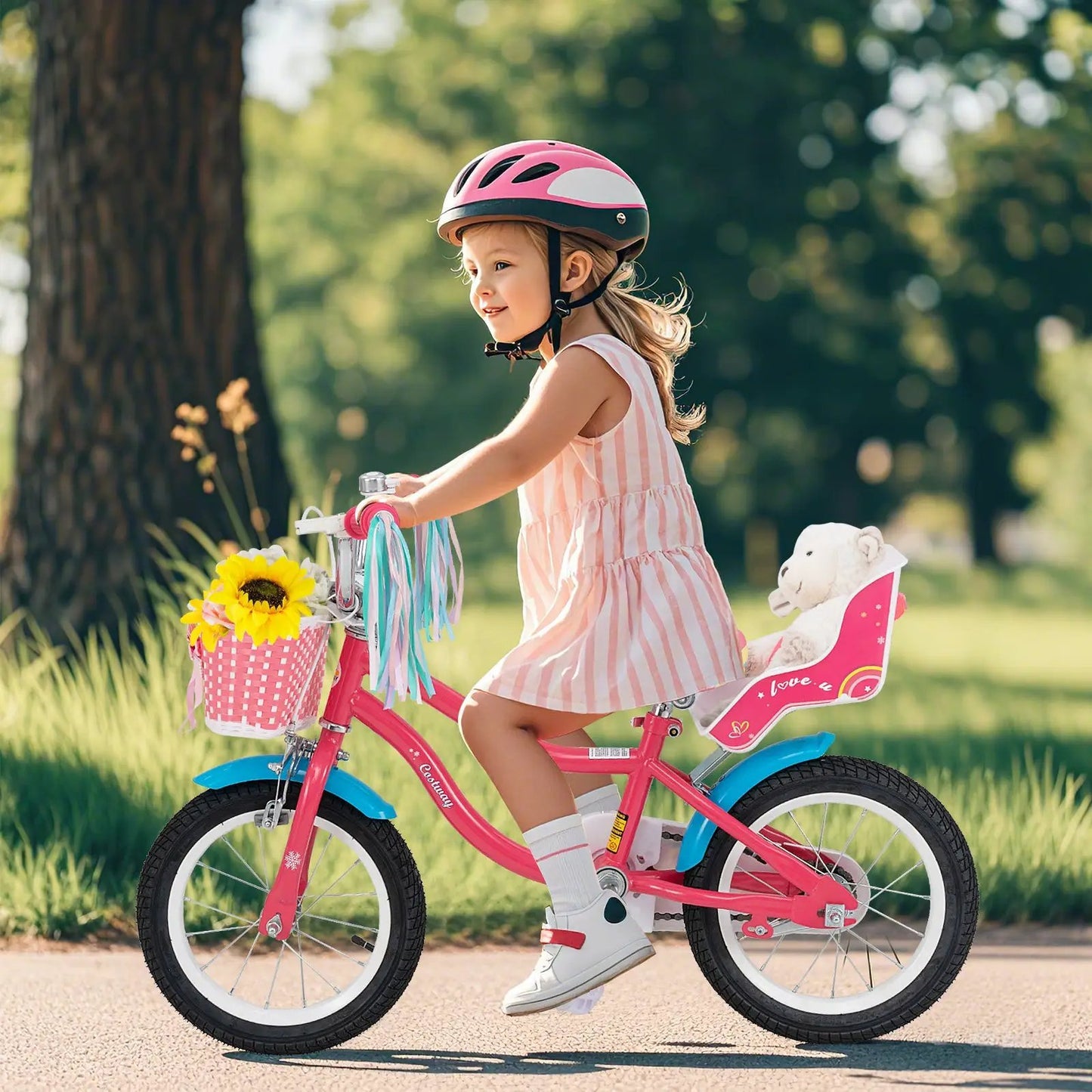 14 Inch Girls Bike with Doll Seat and Wheels