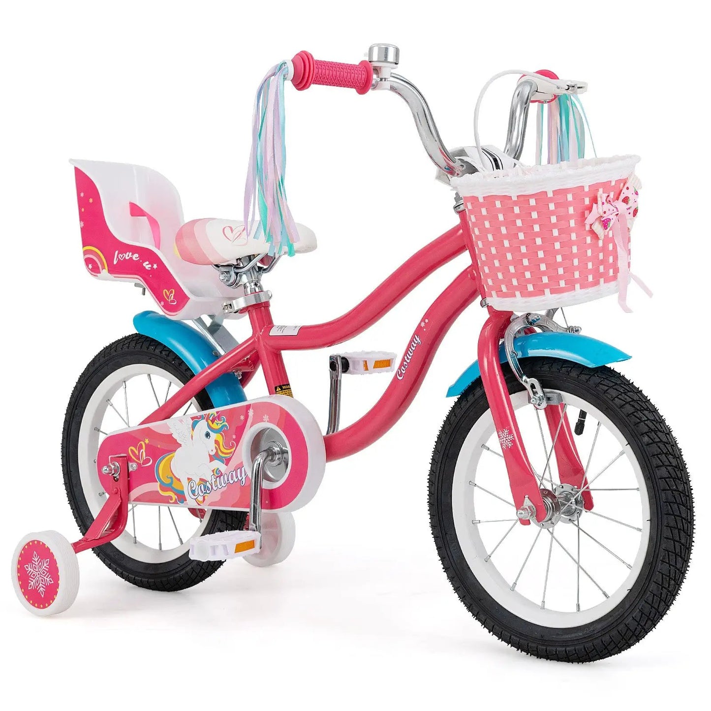 14 Inch Girls Bike with Doll Seat and Wheels