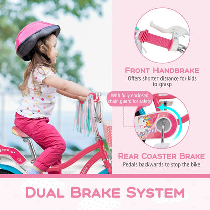 14 Inch Girls Bike with Doll Seat and Wheels