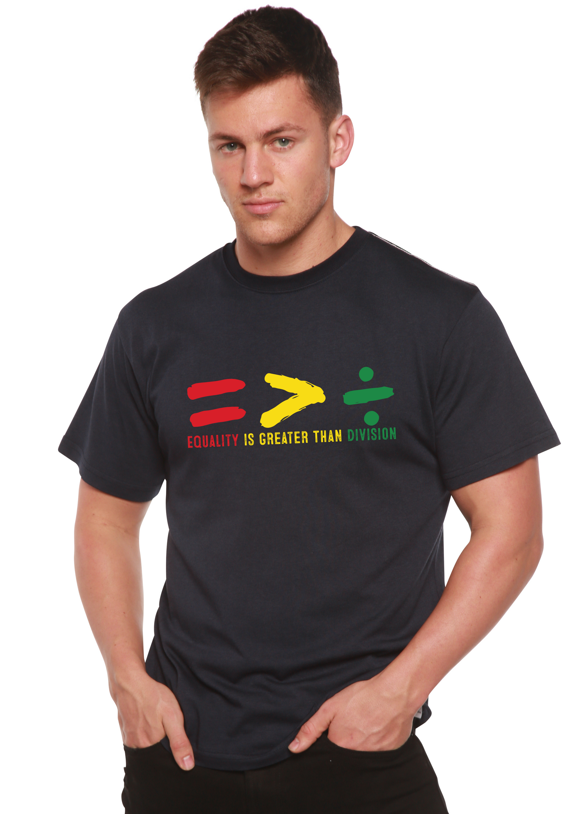 Black History Month unisex bamboo/cotton graphic tee red yellow green slogan by Spun Bamboo on Tampa Home & Garden Store