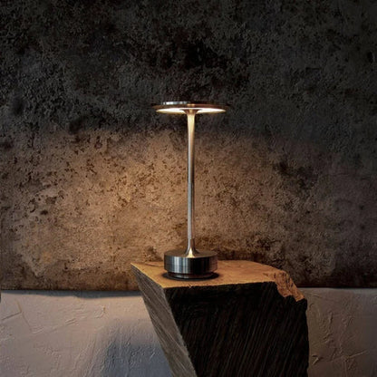 Modern Brass Cone LED Rechargeable Table Lamp Cordless USB-C