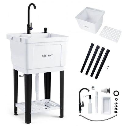 14.5 Gal Utility Sink with Rotating Faucet