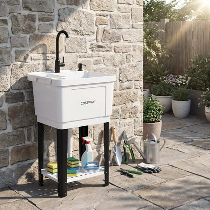 14.5 Gal Utility Sink with Rotating Faucet