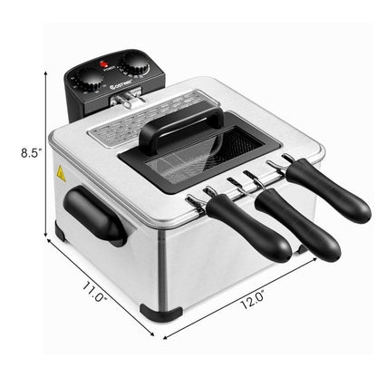 Freidora de 5.3QT con tres cestas