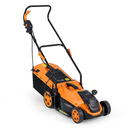 Lawn mower DirectDeals 14-Inch corded electric with 5-position height orange-black on Tampa Home & Garden Store
