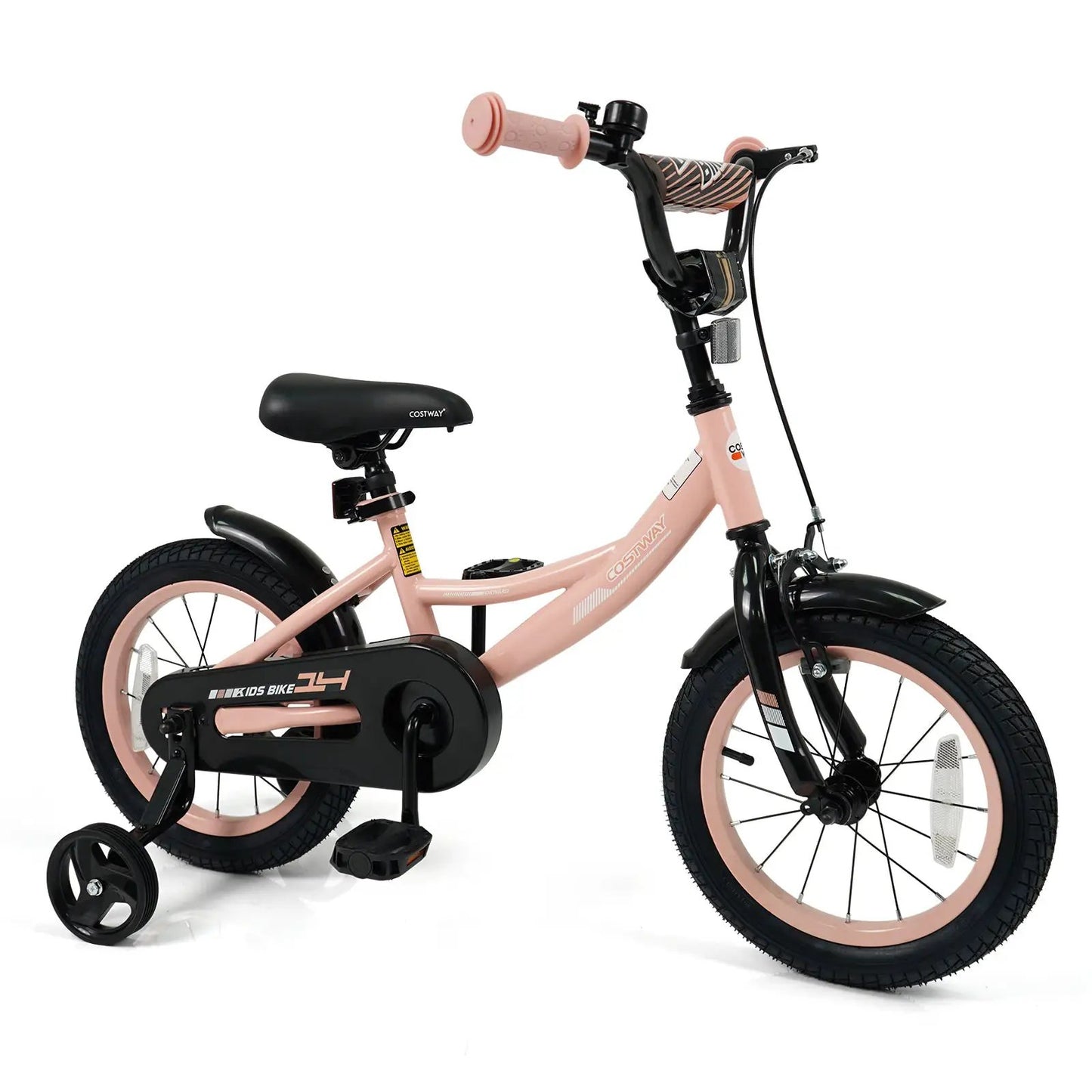 Kids Bike 12-18 Inch With Training Wheels Pink