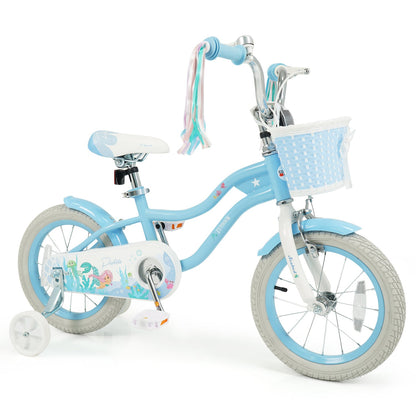 Kids Mermaid Bike 12 to 20 Training Wheels Basket