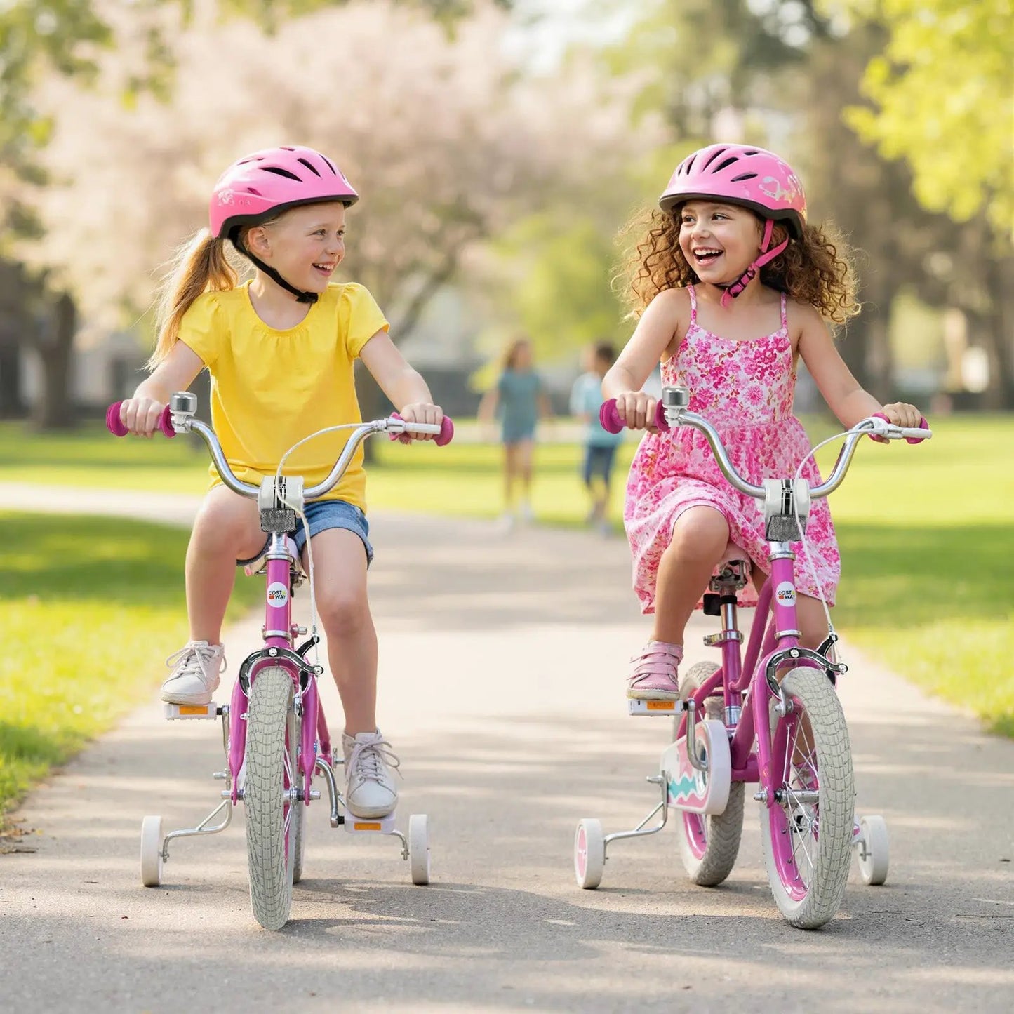 Kids Bike 12-18 Inch with Training Wheels Pink
