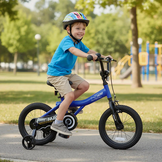 Kids Bike 14-inch with removable training wheels blue frame DirectDeals on Tampa Home & Garden Store