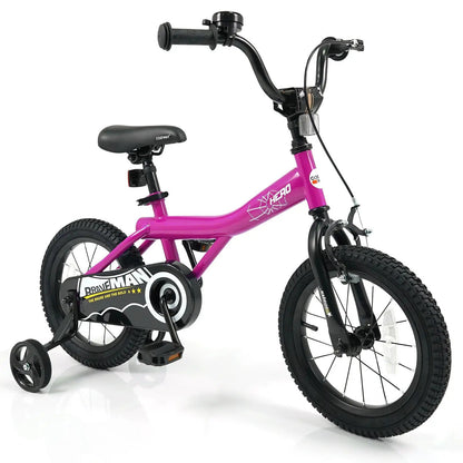 Kids Bike 14-Inch with Training Wheels Pink