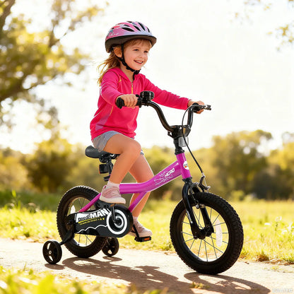Kids Bike 14-Inch with Training Wheels Pink