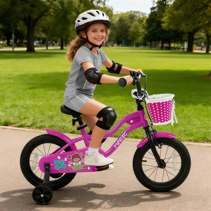 Kids Bike With Training Wheels 12 to 18 Inch Rose