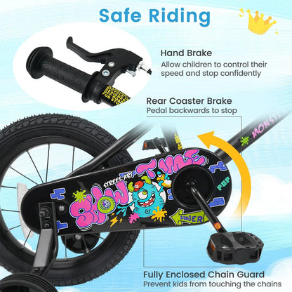 18-Inch Kids Bike With Training Wheels 4-8