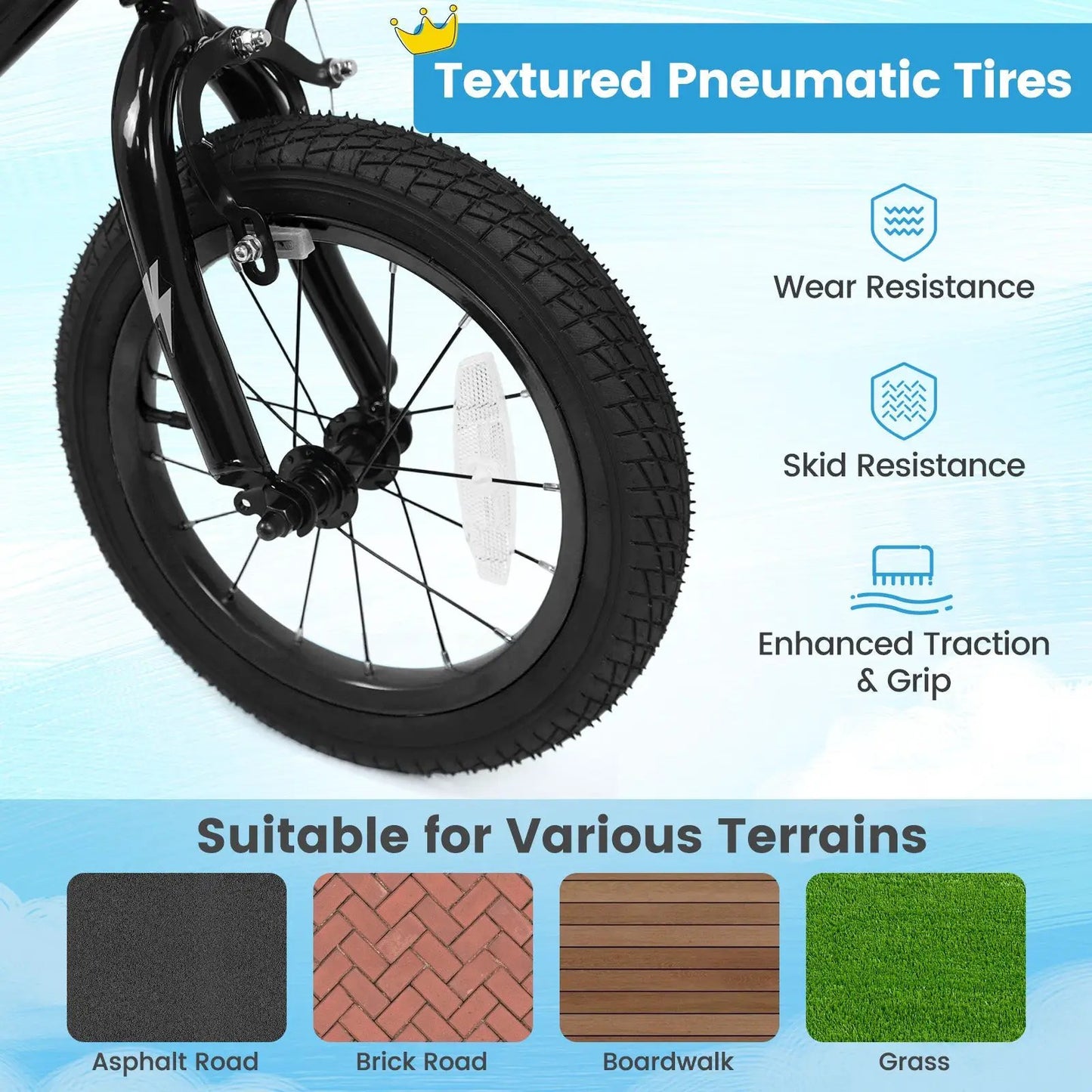 18-Inch Kids Bike With Training Wheels 4-8