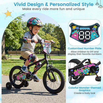18-Inch Kids Bike With Training Wheels 4-8
