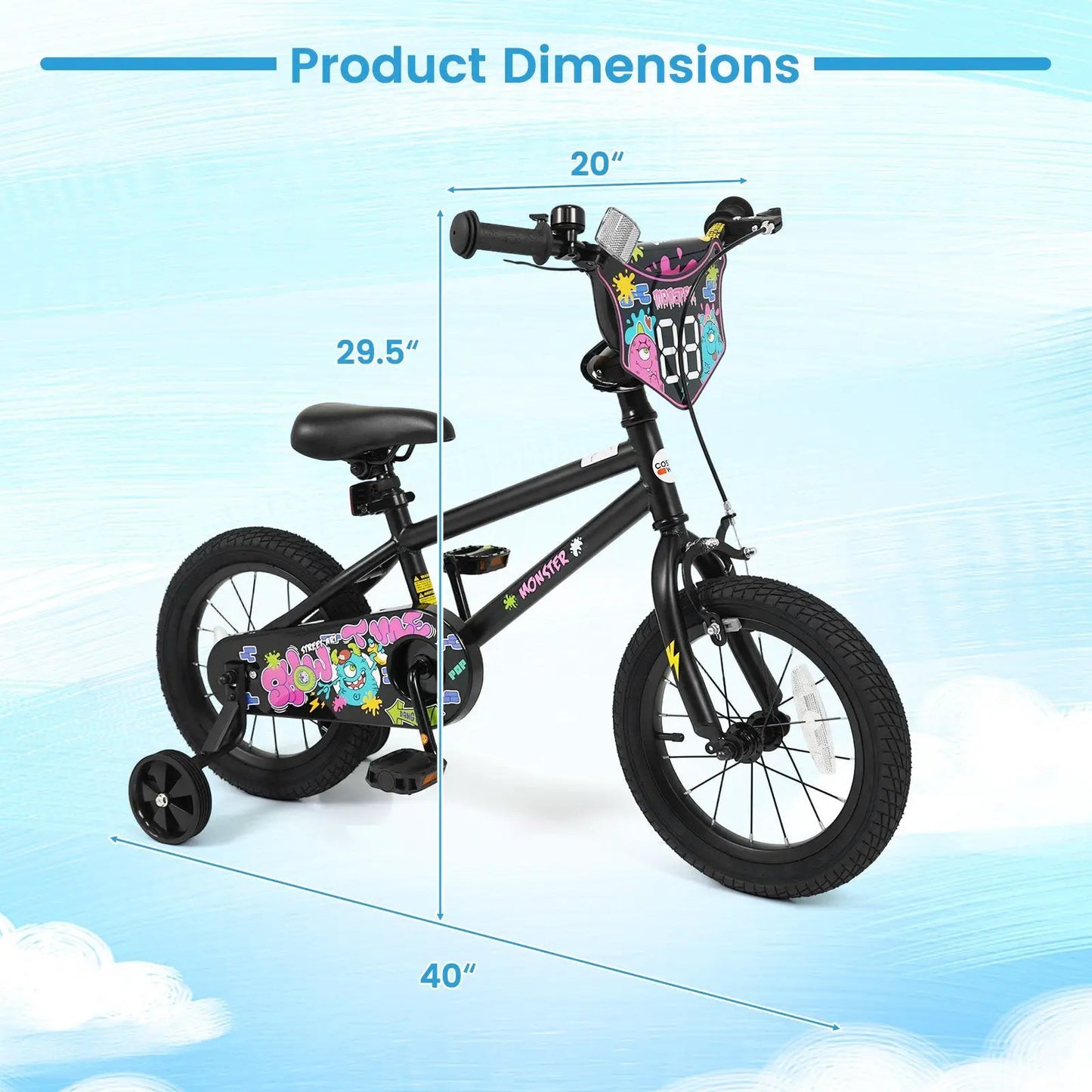 18-Inch Kids Bike With Training Wheels 4-8