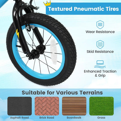 Kids Bike Sixteen Inch Training Wheels For Ages 4