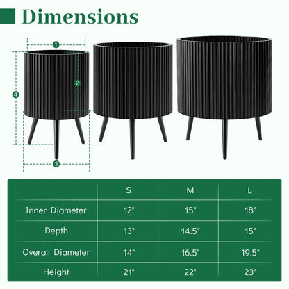 20-Inch Raised Metal Planter With Stand Legs