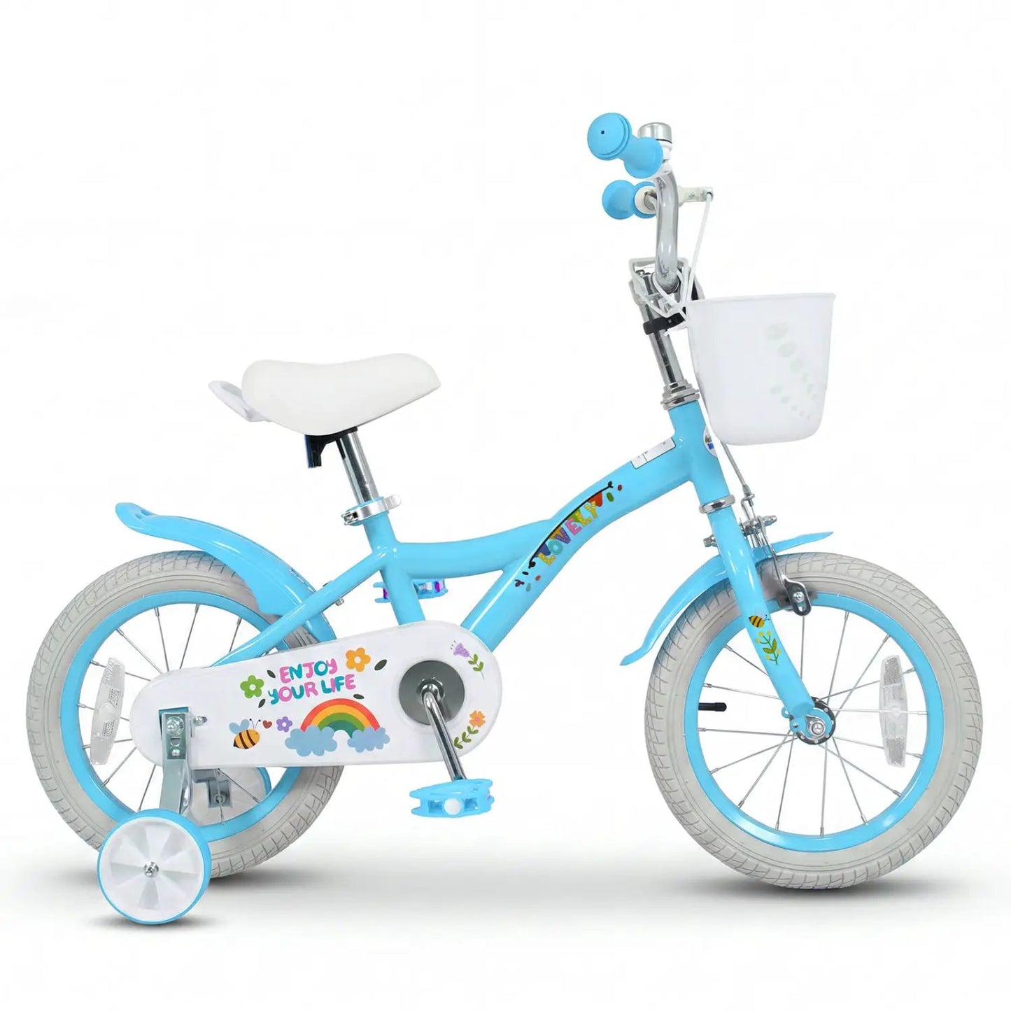 Girls Bike 12-18 Inches Training Wheels Basket
