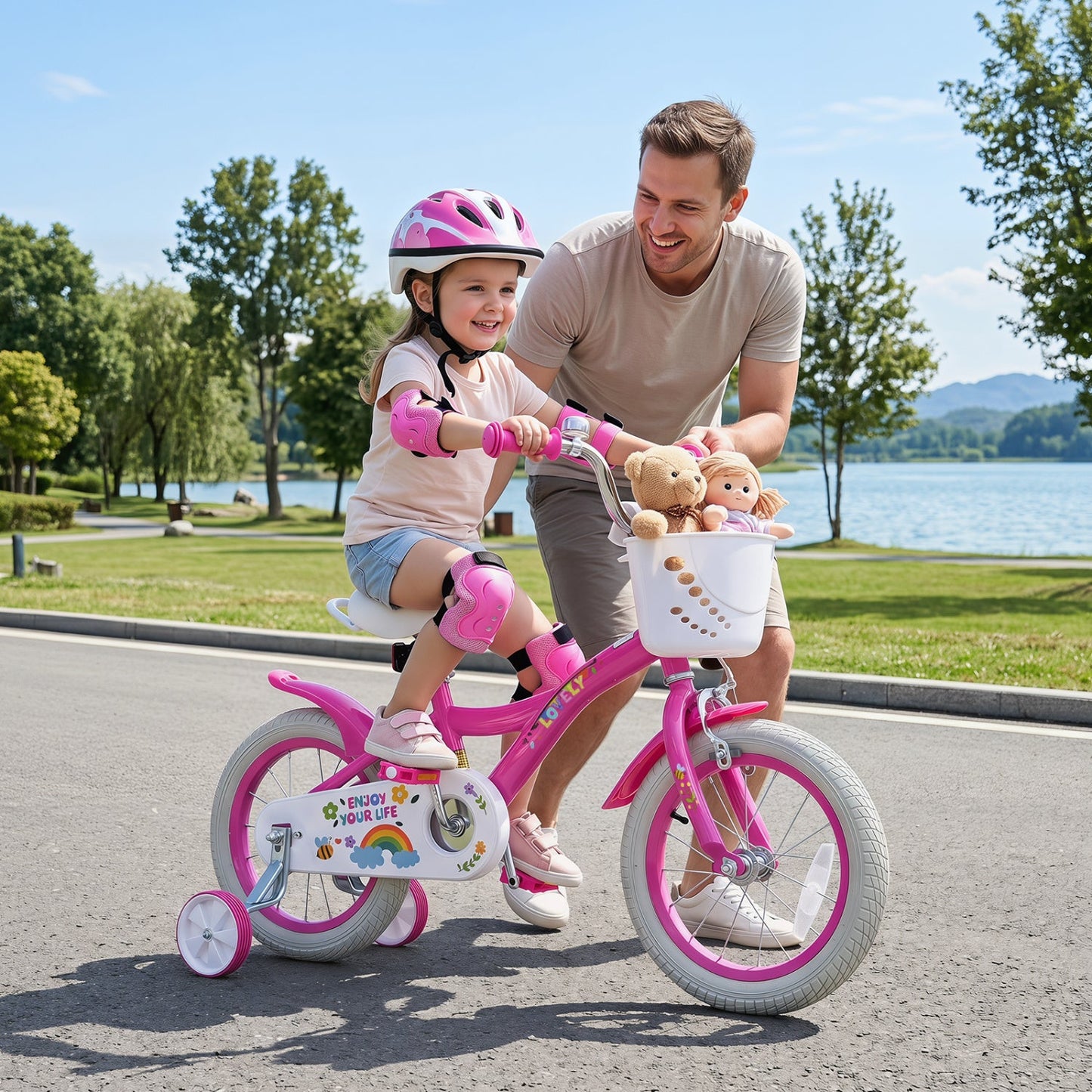 Girls Bike 12 to 18 Inch with Training Wheels