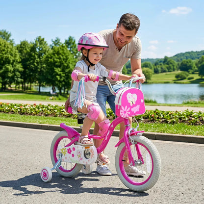 Girls Bike 12-18 Inch with Front Bag for Girls