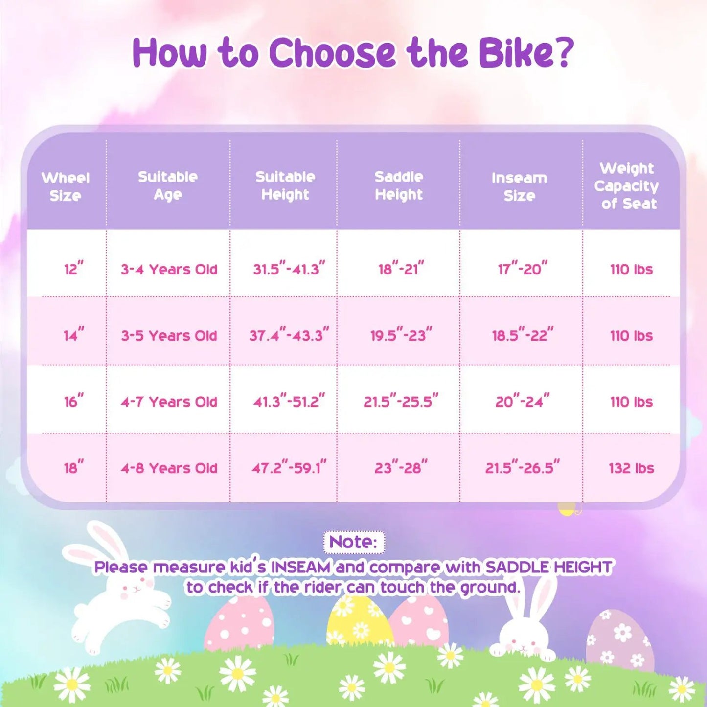 Girls Bike 18 Inch Training Wheels and Front Bag