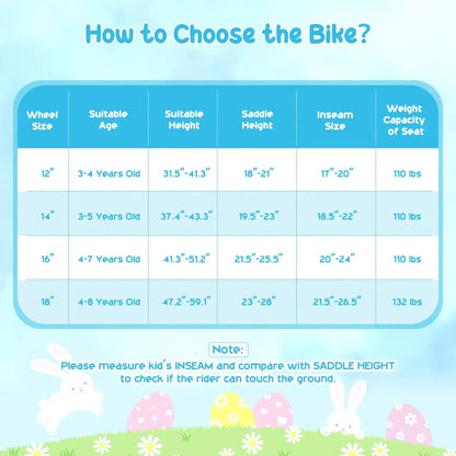 Girls Bike 12-18 With Training Wheels Front Bag