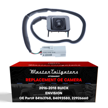 Buick Envision OEM backup camera by Master Tailgaters, black housing with wiring harness on Tampa Home & Garden Store