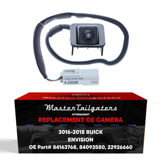Buick Envision OEM backup camera by Master Tailgaters, black housing with wiring harness on Tampa Home & Garden Store