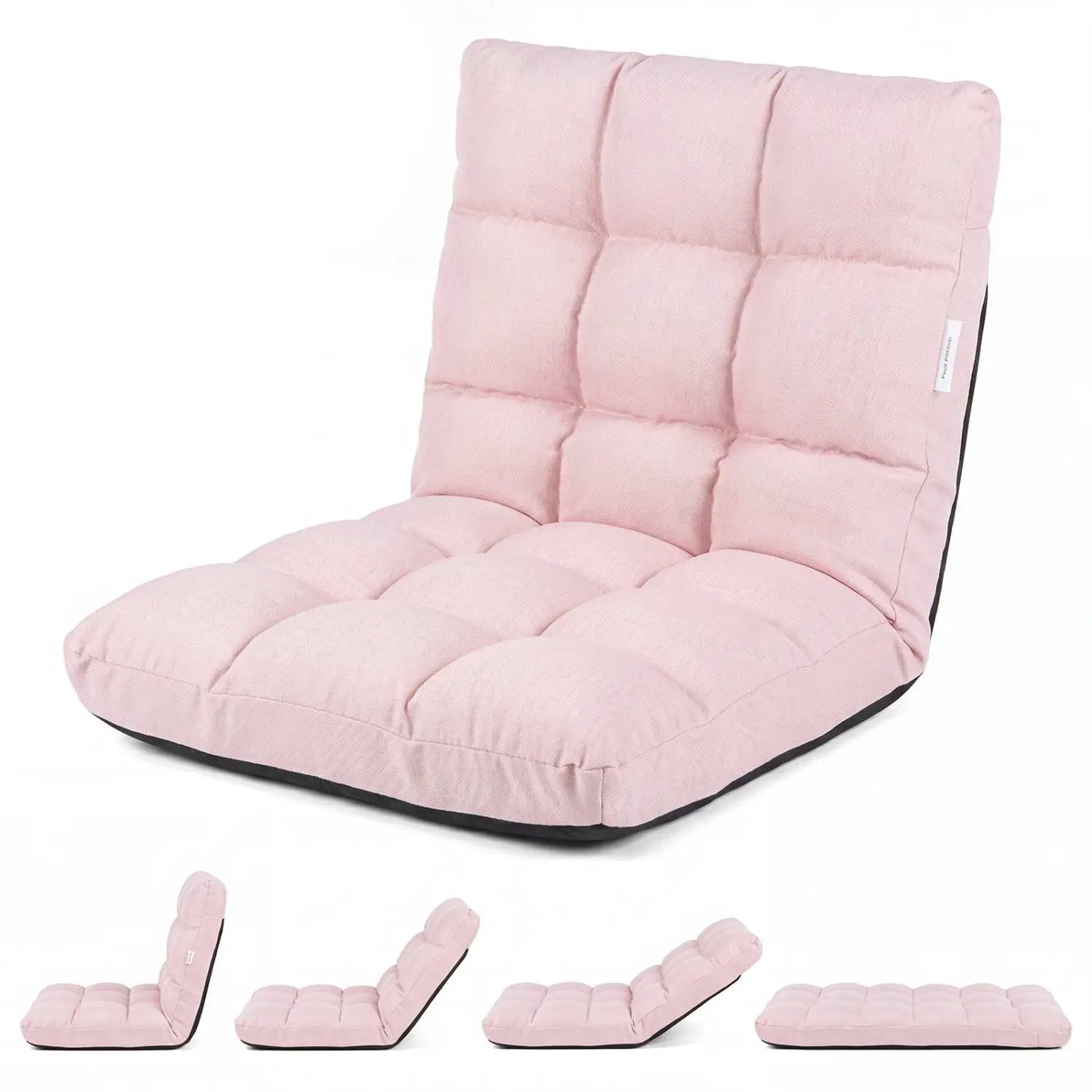 14 Position Adjustable Floor Chair Light Pink