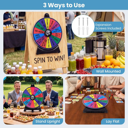 14 Slots Spin Wheel and Blackboard Marker