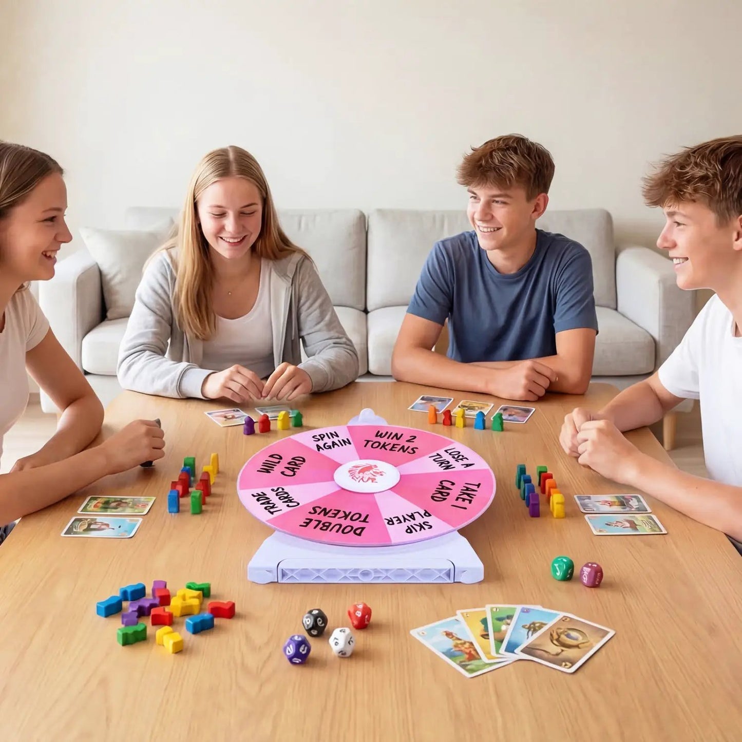 14 Slots Spin Wheel and Blackboard Marker