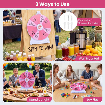 14 Slots Spin Wheel and Blackboard Marker