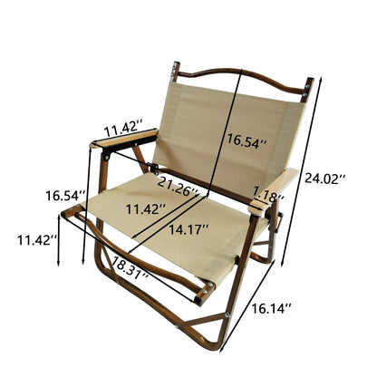 Foldable Canvas Chairs With Armrests Set of Four